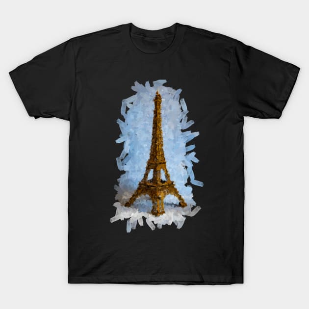 Minimal Eiffel tower oil painting T-Shirt by DigitPaint